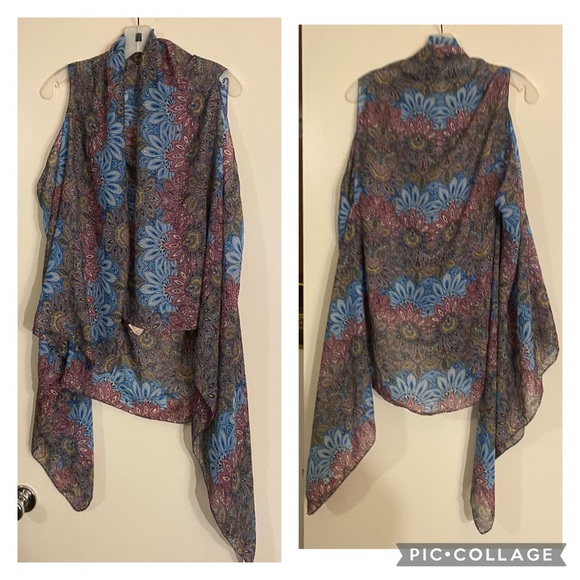 Lavello Designer Chiffon Vest Shawl onesies - Picture 1 of 5